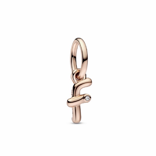 [782532C01] Charm Pandora Colgante Rose Letra Minúscula f del Alfabeto 782532C01