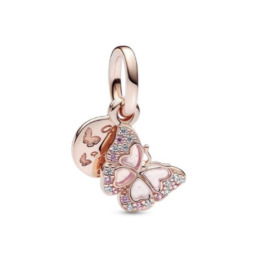 [782555C01] Charm Colgante Pandora doble mariposa rosa