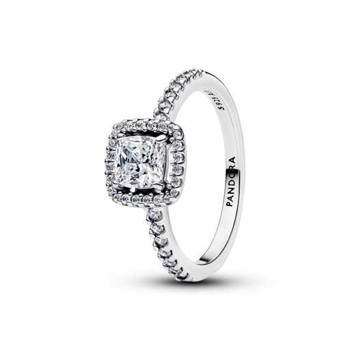 Anillo Pandora Halo Cuadrado Brillante 193555C02