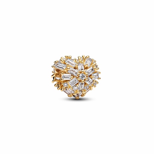[764240C01] Charm Pandora Corazón Dorado Circonitas 764240C01
