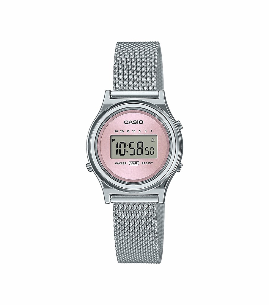 Reloj Casio Vintage Mini Plateado y Rose LA700WE-4AEF