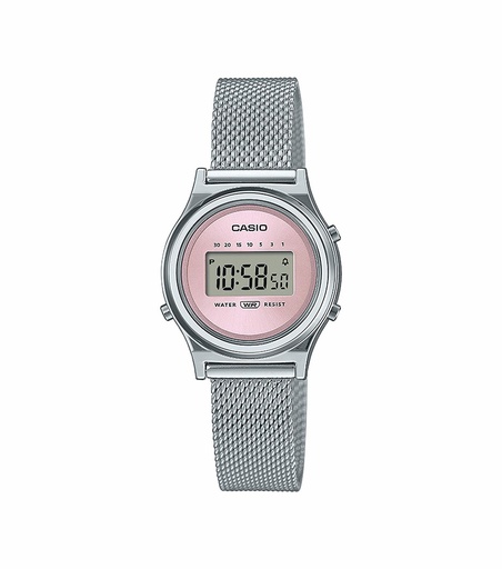 [LA700WE-4AEF] Reloj Casio Vintage Mini Plateado y Rose LA700WE-4AEF