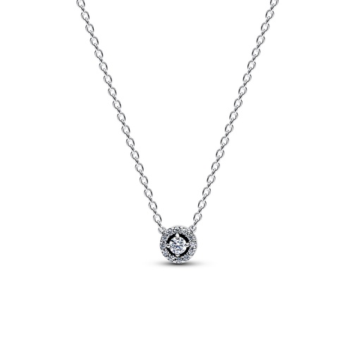 [393548C01-45] Collar Pandora Halo de Pavé Redondo 393548C01-45