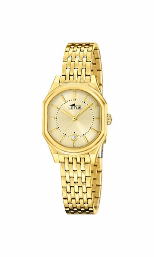[19045/2] Reloj Lotus Old Money Mujer Esfera Champagñe Correa Acrero 19045/2