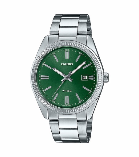 [MTP-1302PD-3AVEF] Reloj Casio Hombre Acero y Esfera Verde MTP-1302PD-4AVEF