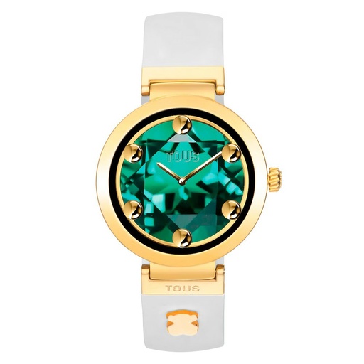 [3000147600] Reloj Tous Smartwatch Correa Beige Motivos Acero Dorado S-Connect Charms 3000147600