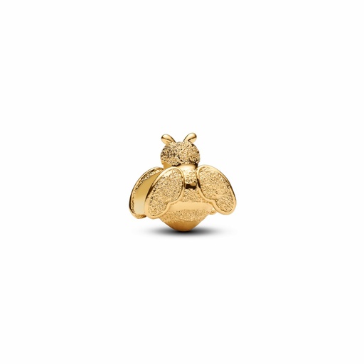 [764524C00] Charm Pandroa Mini Abeja Textura Dorada 764524C00