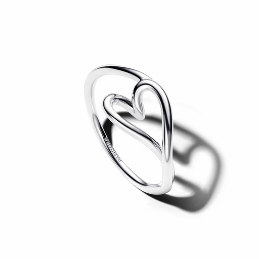 Anillo Pandora Corazón Pequeño Forma Orgánica Plata 194361C00