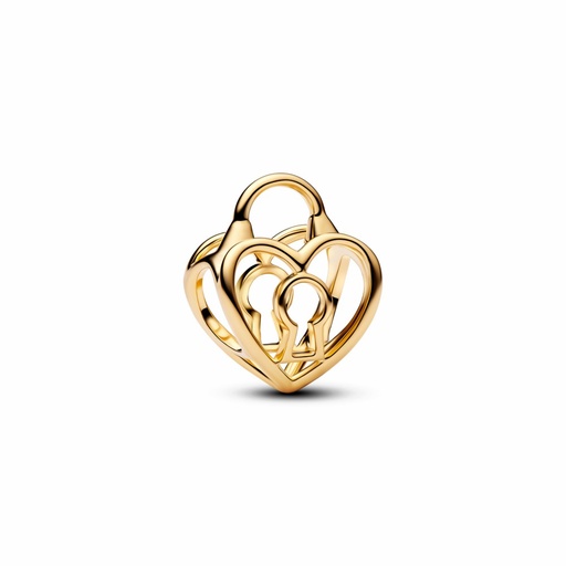 [764358C00] Charm Pandora Candado Corazón en Filigrana Dorado 764358C00