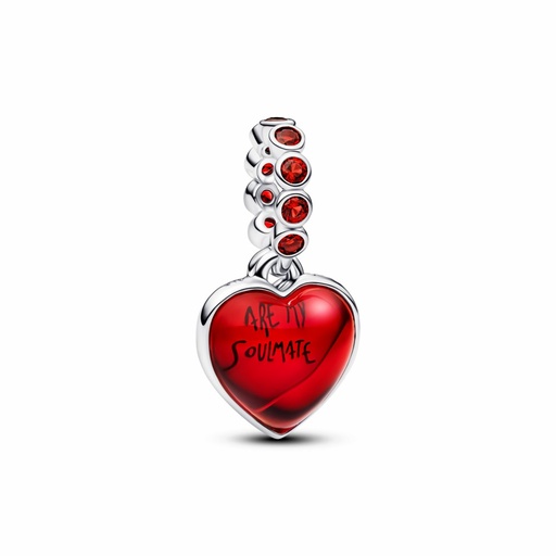 [794429C01] Charm Pandora Colgante Doble Corazón Cristal de Murano Rojo 794429C01