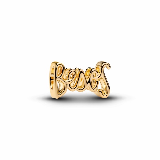 [764422C00] Charm Pandora Besos Escrito a Mano Dorado 764422C00