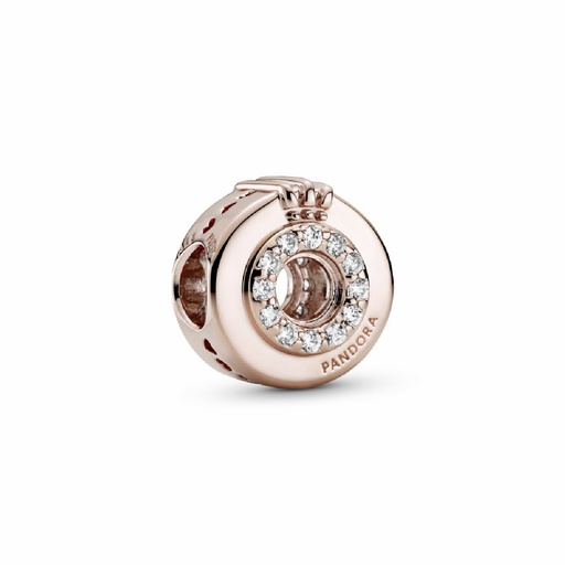[789059C01] Charm Pandora Corona Centro Abierto Rosé 789059C01