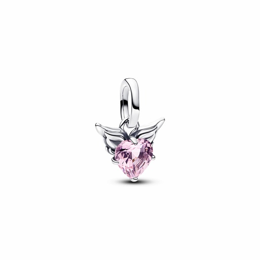 [793626C02] Charm Pandora Mini Colgante Corazón Alado Rosa 793626C02