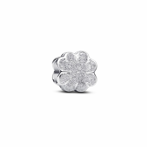 [794047C00] Charm Pandora Mini Trébol Textura Plata 794047C00