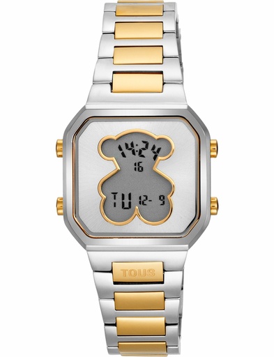 [3000148300] Reloj Tous Digital Brazalete Acero y Acero Dorado D-Bear Mini 3000148300