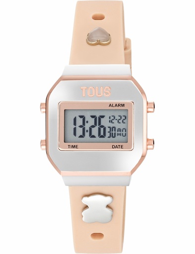 [3000150900] Reloj Tous XPRESurSLF SS/IPRG Charms Digital Plateado y Rosa 3000150900