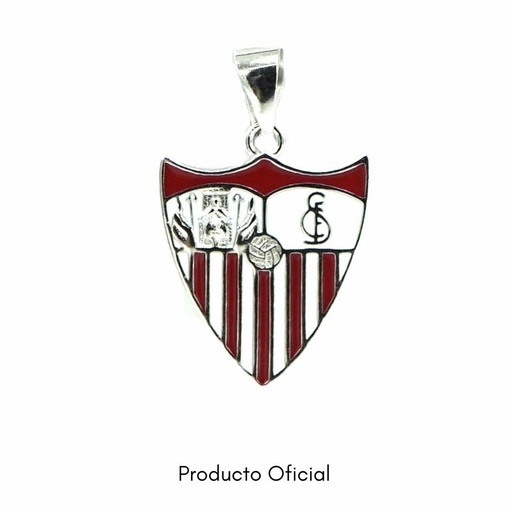 [CJ4003A] Colgante Plata Escudo Esmaltado Sevilla FC CJ4003A