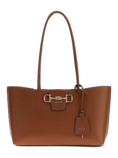 [HWVG9910230-COG] Bolso Guess Shopper Janie Logo Marrón HWVG9910230-COG