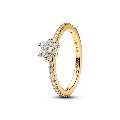 Anillo Pandora Flor Brillante Dorado 164499C01