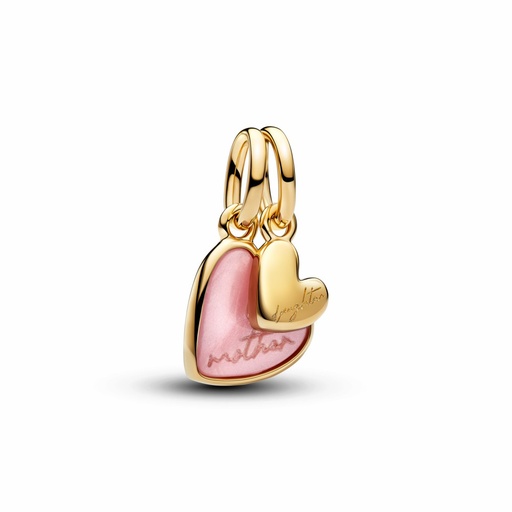 [763766C01] Charm Pandora Colgante Dorado Madre e Hija Separable 763766C01