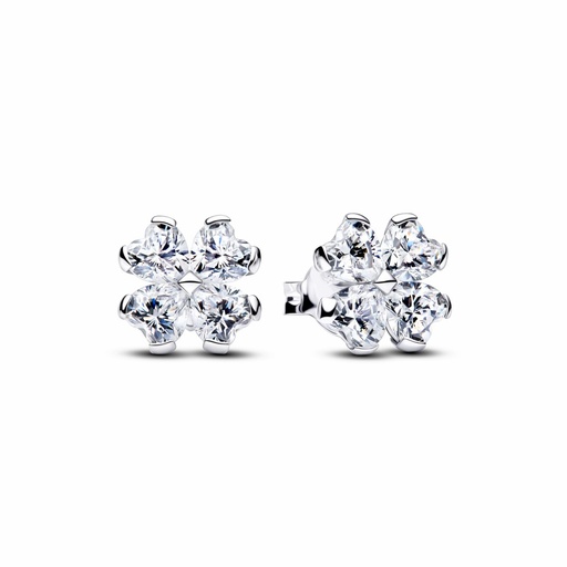 [294500C01] Pendientes Pandora Botón Trébol de la Suerte Brillante 294500C01