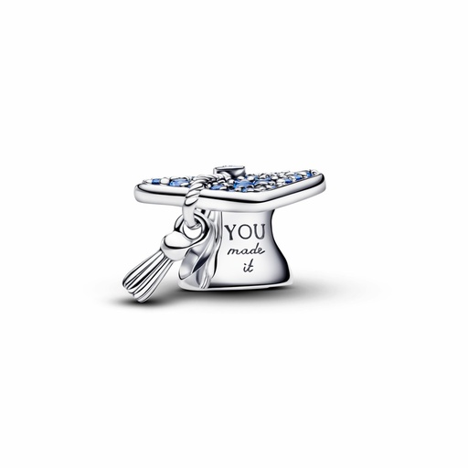 [794461C01] Charm Pandora Birrete Graduación 2026 Azul Brillante 794461C01