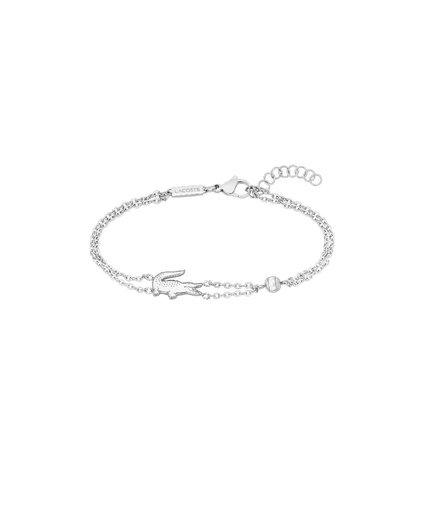 [2040580] Pulsera Lacoste Doble Crocodile y Tenis Acero Inox Mujer 2040580
