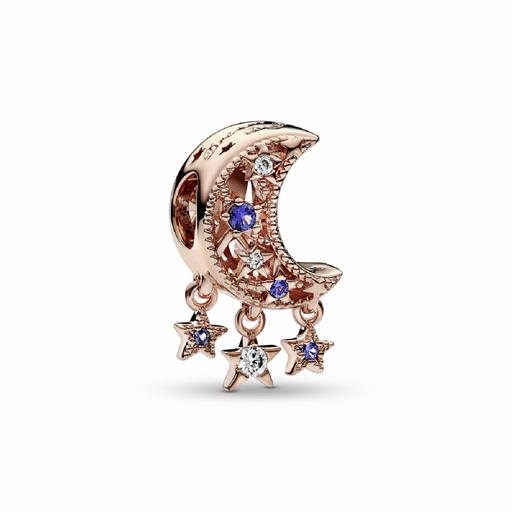 [789643C01] Charm Pandora Rose Estrella y Luna Creciente 789643C01