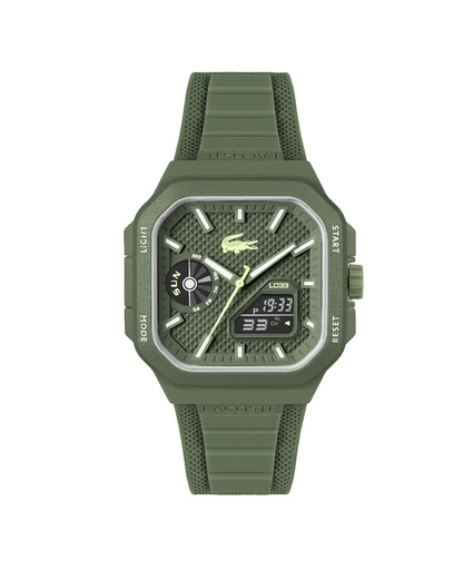 [2011505] Reloj Lacoste Hombre LC33 Analógico-Digital Silicona Verde 2011505