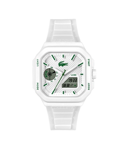 [2011506] Reloj Lacoste Hombre LC33 Analógico-Digital Silicona Blanco 2011506