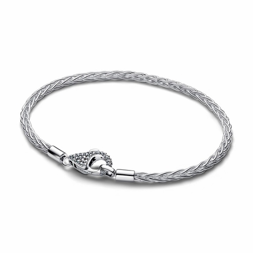 Pulsera Pandora Cadena Espiga Cierre Pave 594462C01