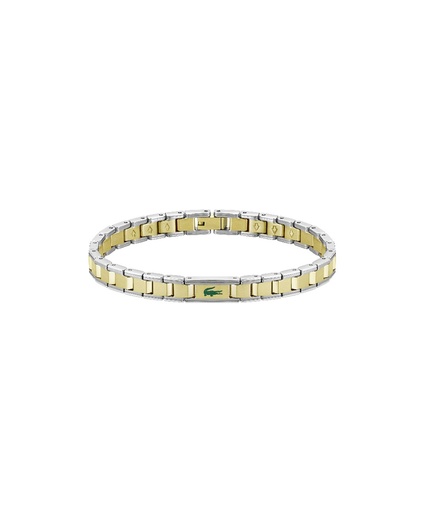 [2040586] Pulsera Lacoste Metropole Acero Gris y Dorado 2040586