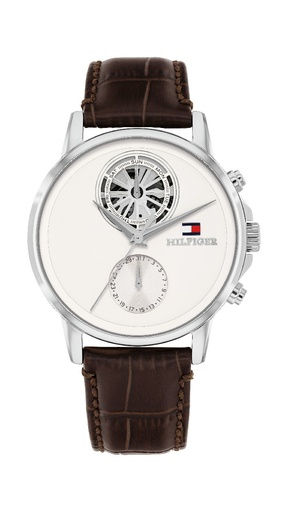[1710746] Reloj Tommy Hilfiger Stewart Hombre Piel Marrón 1710746