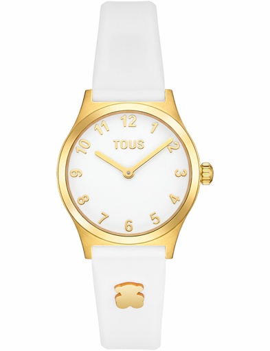 [3000148900] Reloj Tous Epic Icon KDT Niña Silicona Blanca y Charms Dorados 3000148900