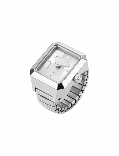 [3000151812] Reloj-Anillo Tous Karat SS Plateado Esfera Oso 12-14 3000151812