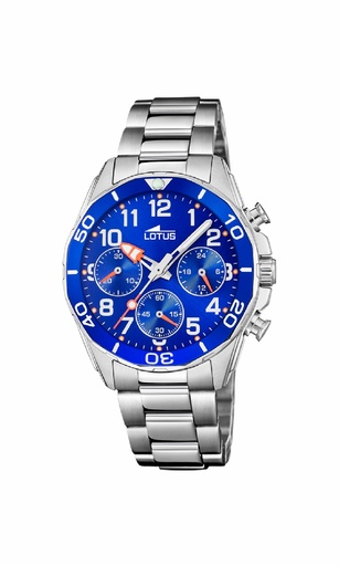 [18858/1] Reloj Lotus Junior Niño Acero y Esfera Azul 18858/1