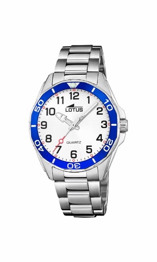 [18860/3] Reloj Lotus Junior Niño Acero y Esfera Blanca 18860/3