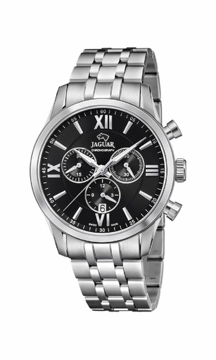 [J963/4] Reloj Jaguar Acamar Chronographe Hombre Acero y Esfera Negra   J963/4