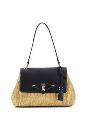 [HWWG9753190-NTB] Bolso Guess de Hombro Maggie Straw Negro HWWG9753190-NTB