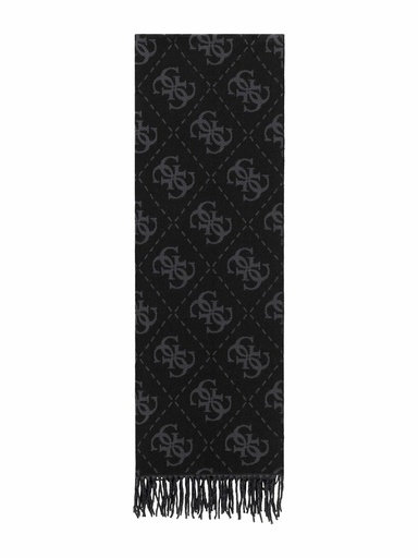 [AW5217VIS03-CLO] Bufanda Guess Logo 4G Negro / Gris AW5217VIS03-CLO