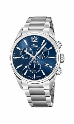 [18690/1] Reloj Lotus Chrono Hombre Acero Esfera Azul 18690/1