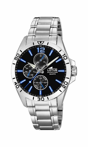 [18812/4] Reloj Lotus Multifunction Hombre Acero Esfera Negra 18812/4