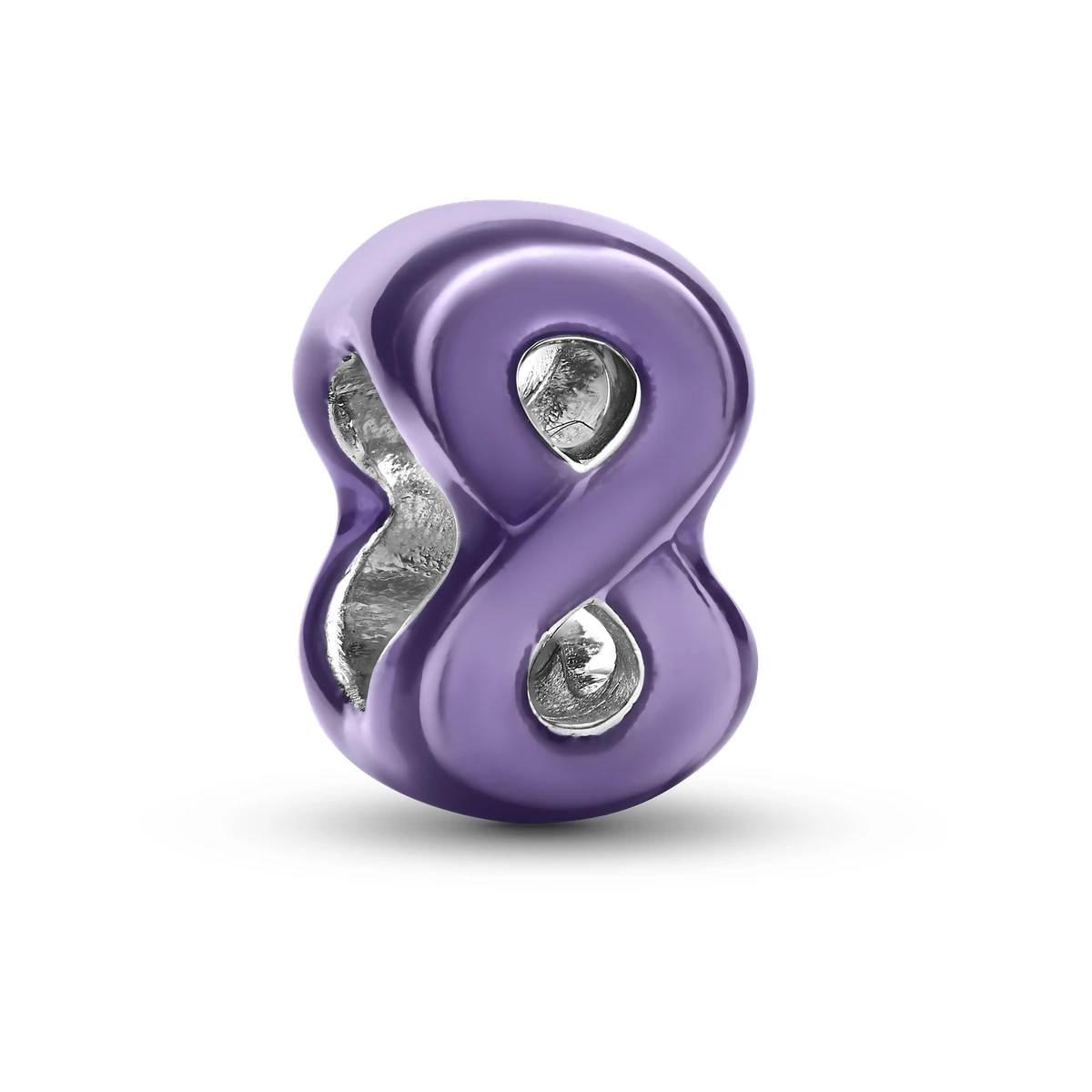 [794909C01] Charm Mini en plata de ley Infinito Morado