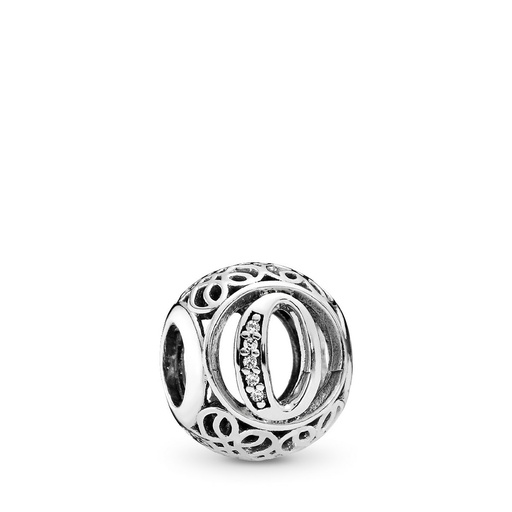 [791859CZ] Charm Pandora Vintage Letra O