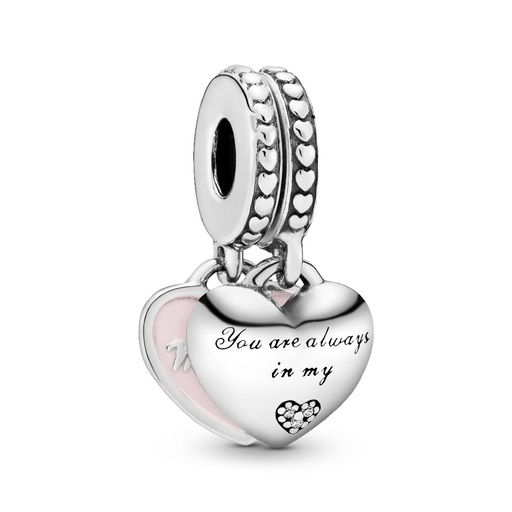 [792072EN40] Charm Pandora Colgante Corazones Madre e Hija