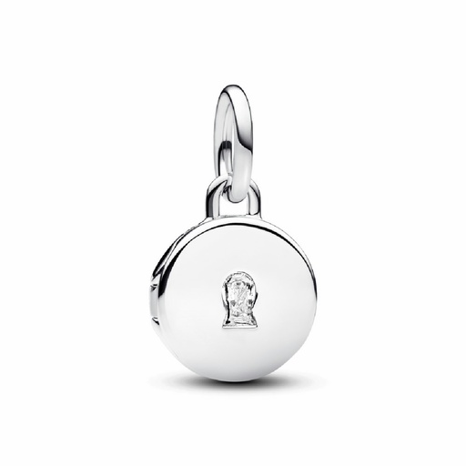 [793066C01] Charm colgante Pandora Medalla Grabable que se abre