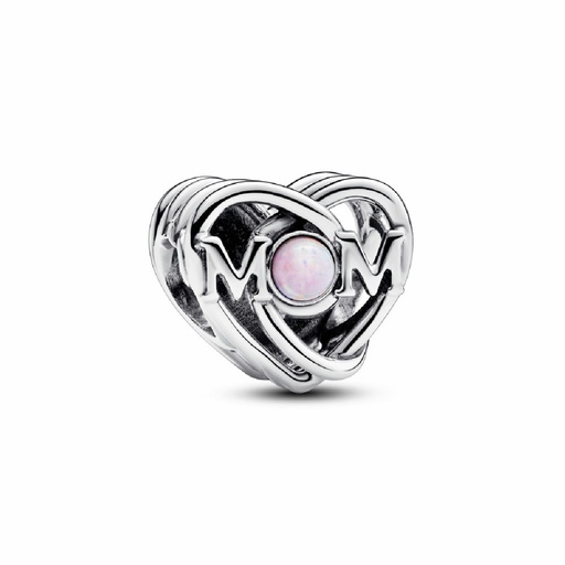 [793233C01] Charm Pandora Calado Mama y corazón