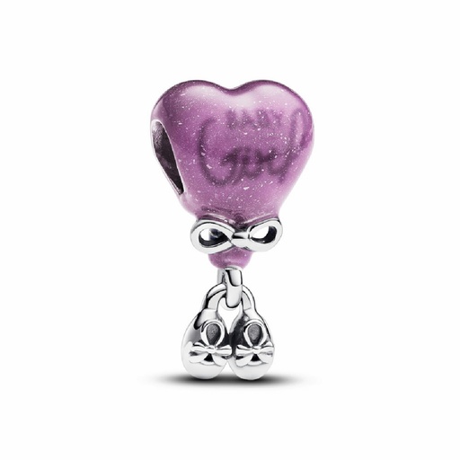[793238C01] Charm Pandora Revelación Niña Globo Rosa Cambia de Color