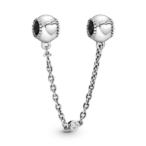 [796457CZ-05] Cadena de Seguridad Pandora Precipitados Corazones