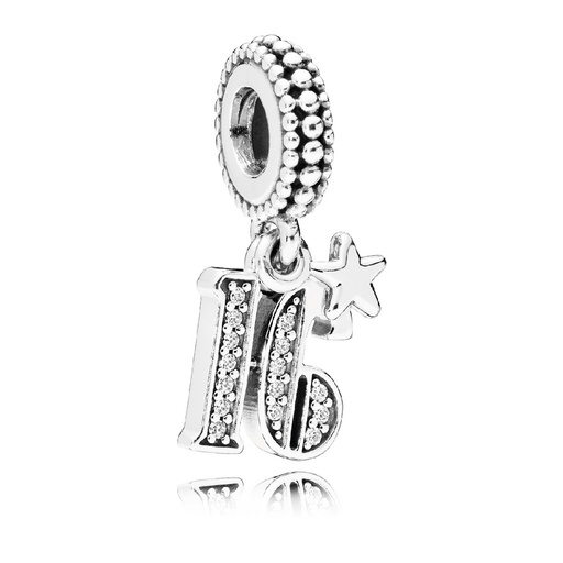 [797261CZ] charm colgante pandora 16 años de amor